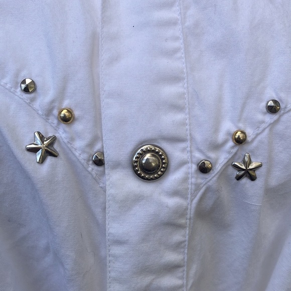 Vintage Beaded Western Metallic Star Snap Shirt - Picture 8 of 15